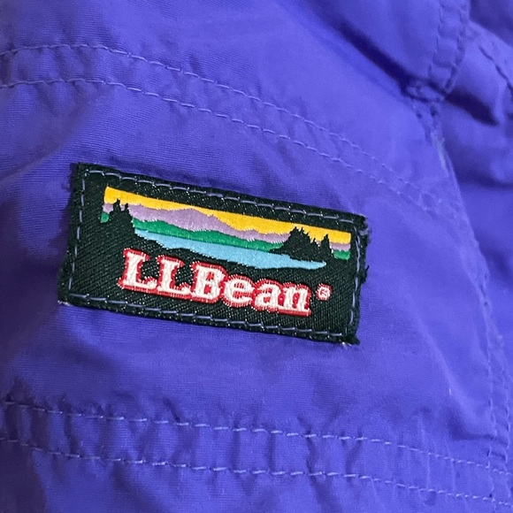 Vintage 90’s L.L. Bean Purple 1/2 Zip Anorak Pullover Windbreaker Jacket Sz L - Picture 3 of 6